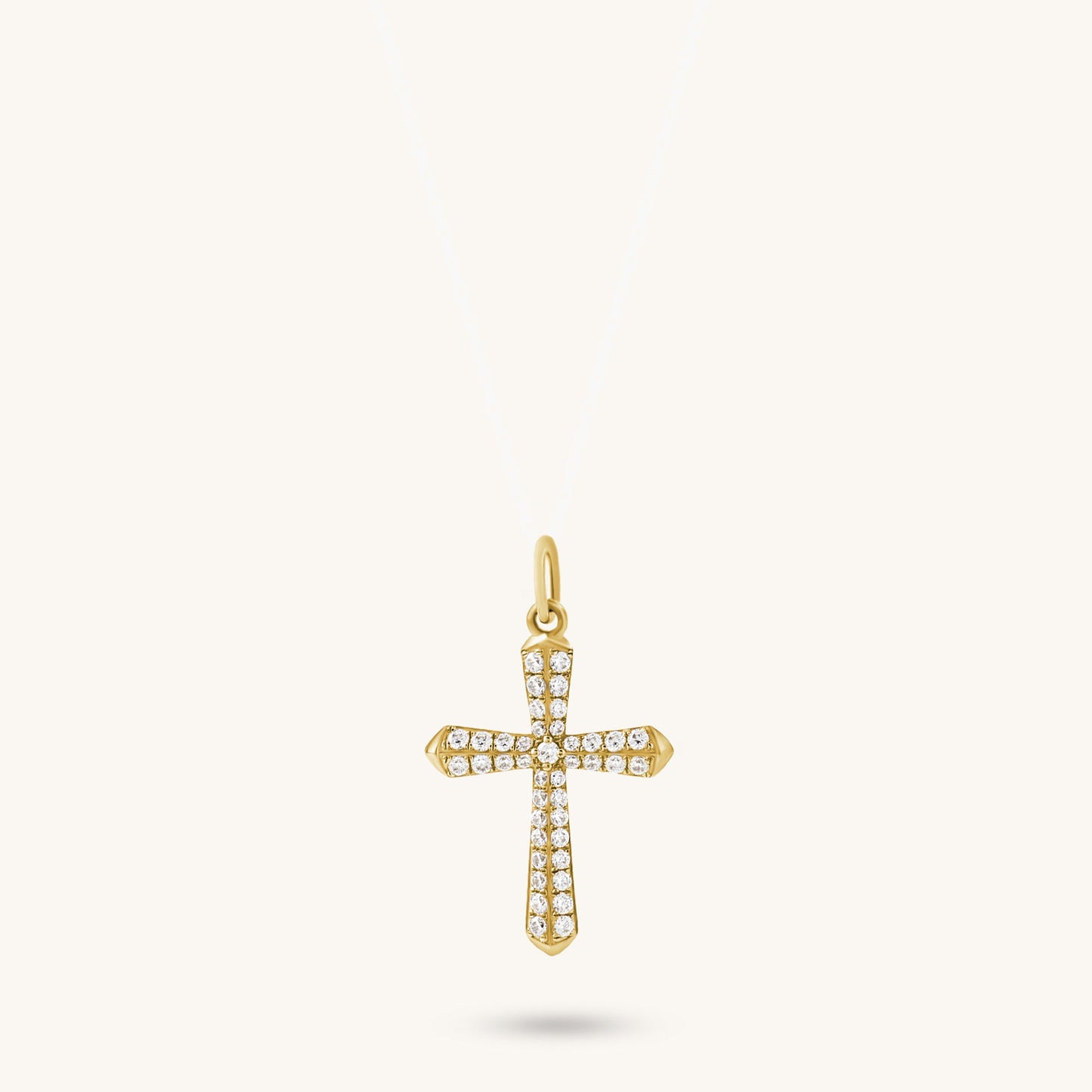 Diamond Cross Necklace in Gold