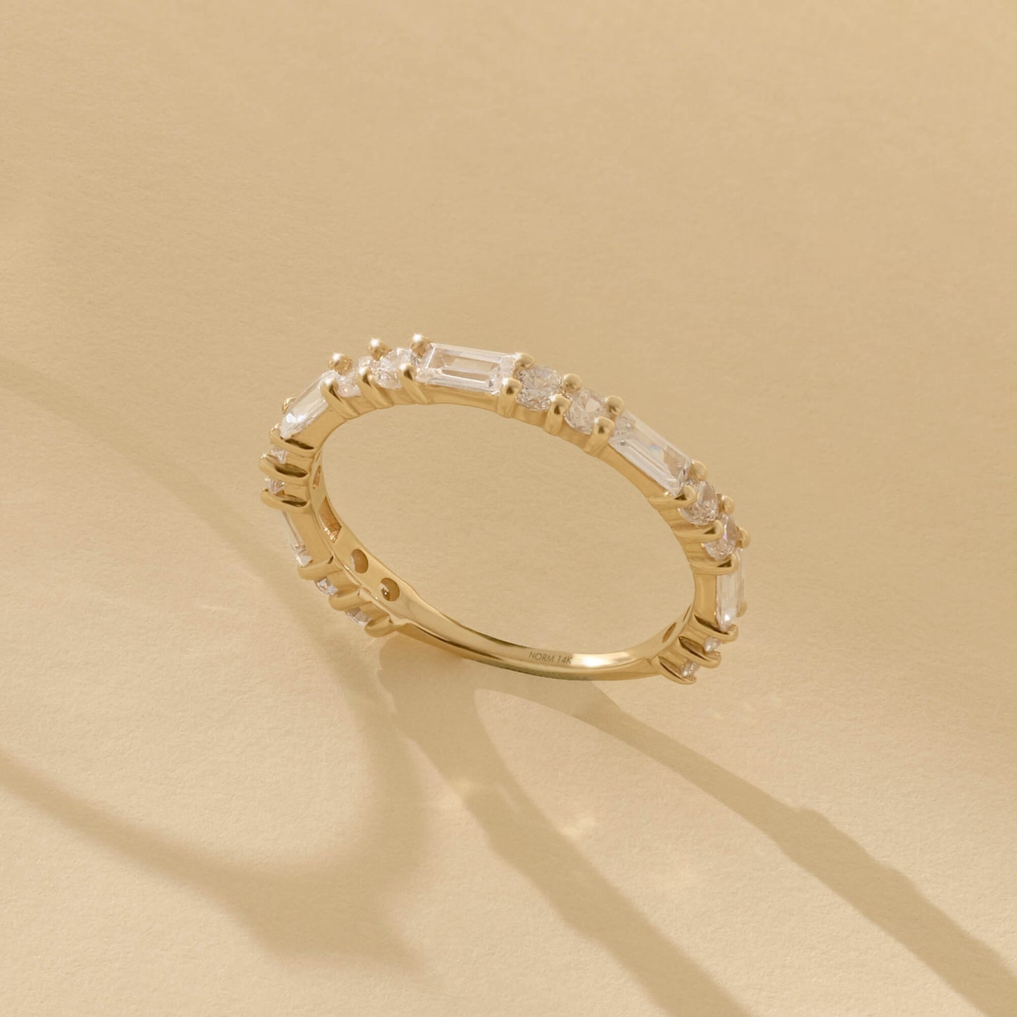 Alternating Baguette Ring in Gold