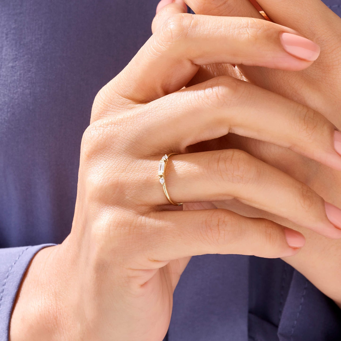 Baguette Band Ring in Gold