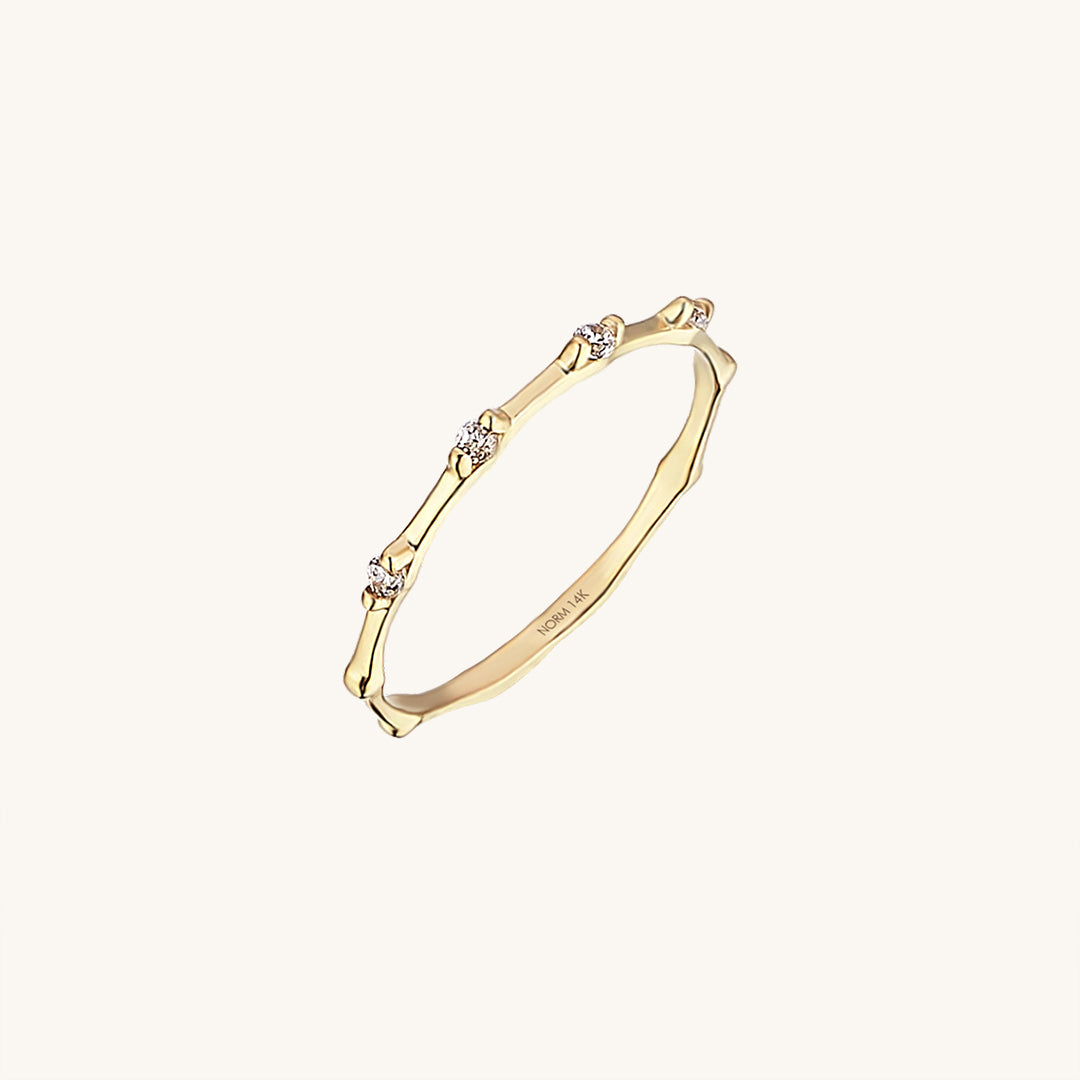 Bamboo Ring in Gold