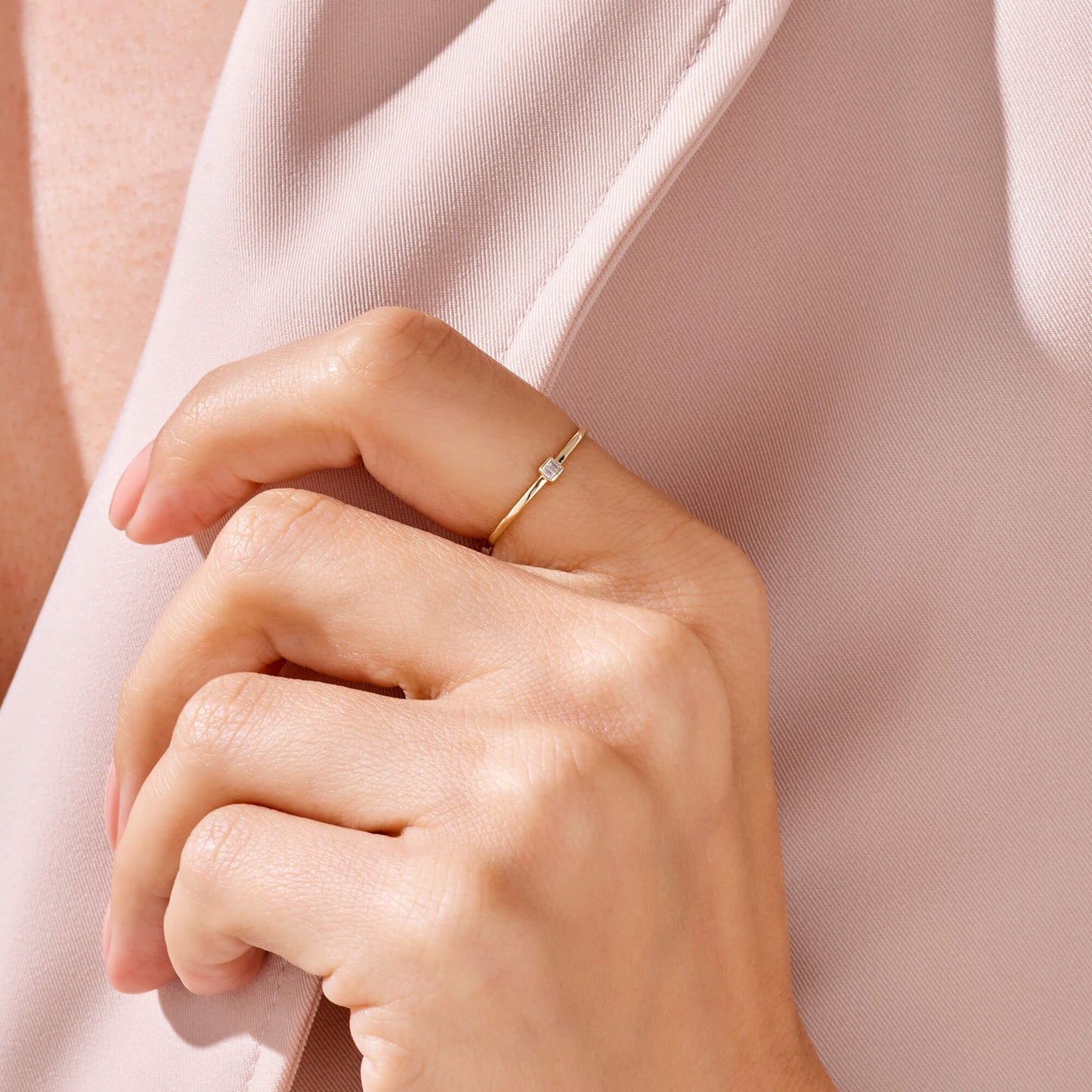 Basic Baguette Ring in Gold