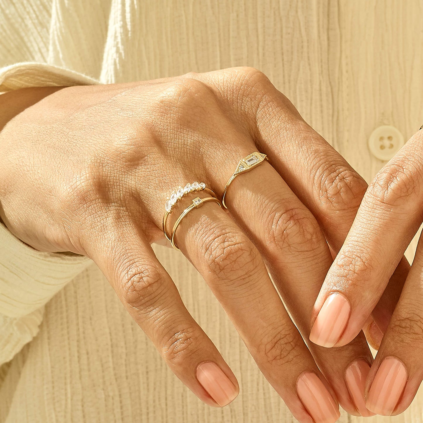 Basic Baguette Ring in Gold