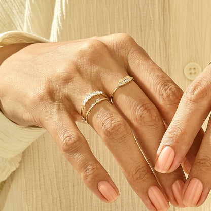 Basic Baguette Ring in Gold