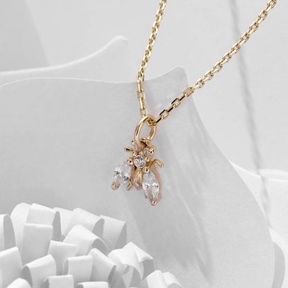 Bee Necklace in Gold