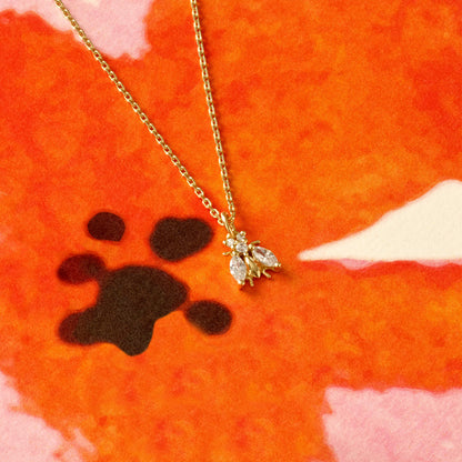 Bee Necklace in Gold