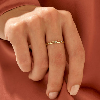 Bezel Band Ring in Gold
