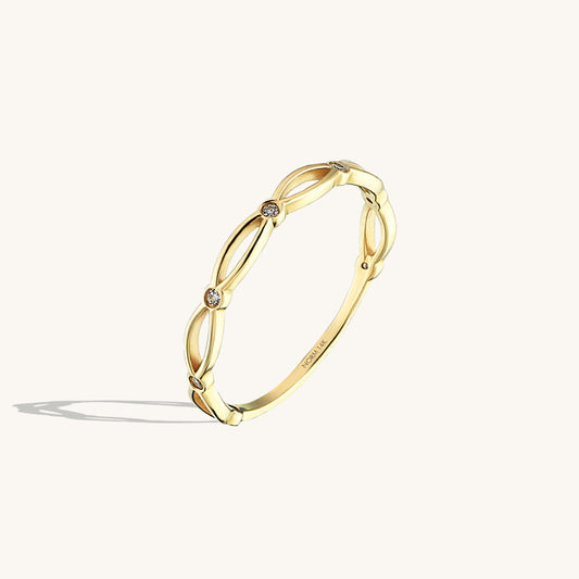 Bezel Band Ring in Gold