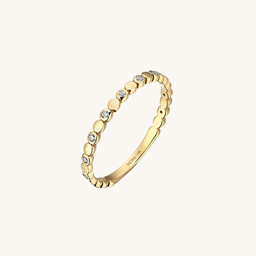 Bezel Dot Ring in Gold