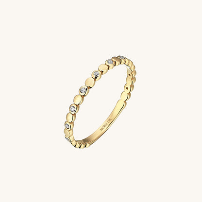 Bezel Dot Ring in Gold