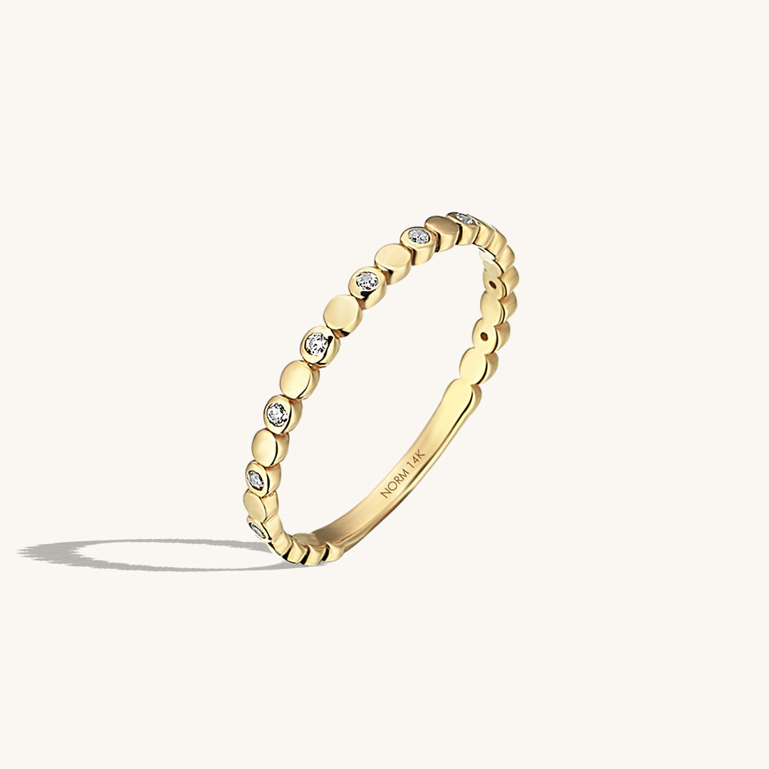 Bezel Dot Ring in Gold