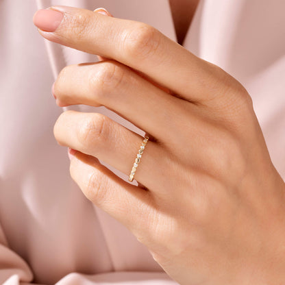 Bezel Dot Ring in Gold