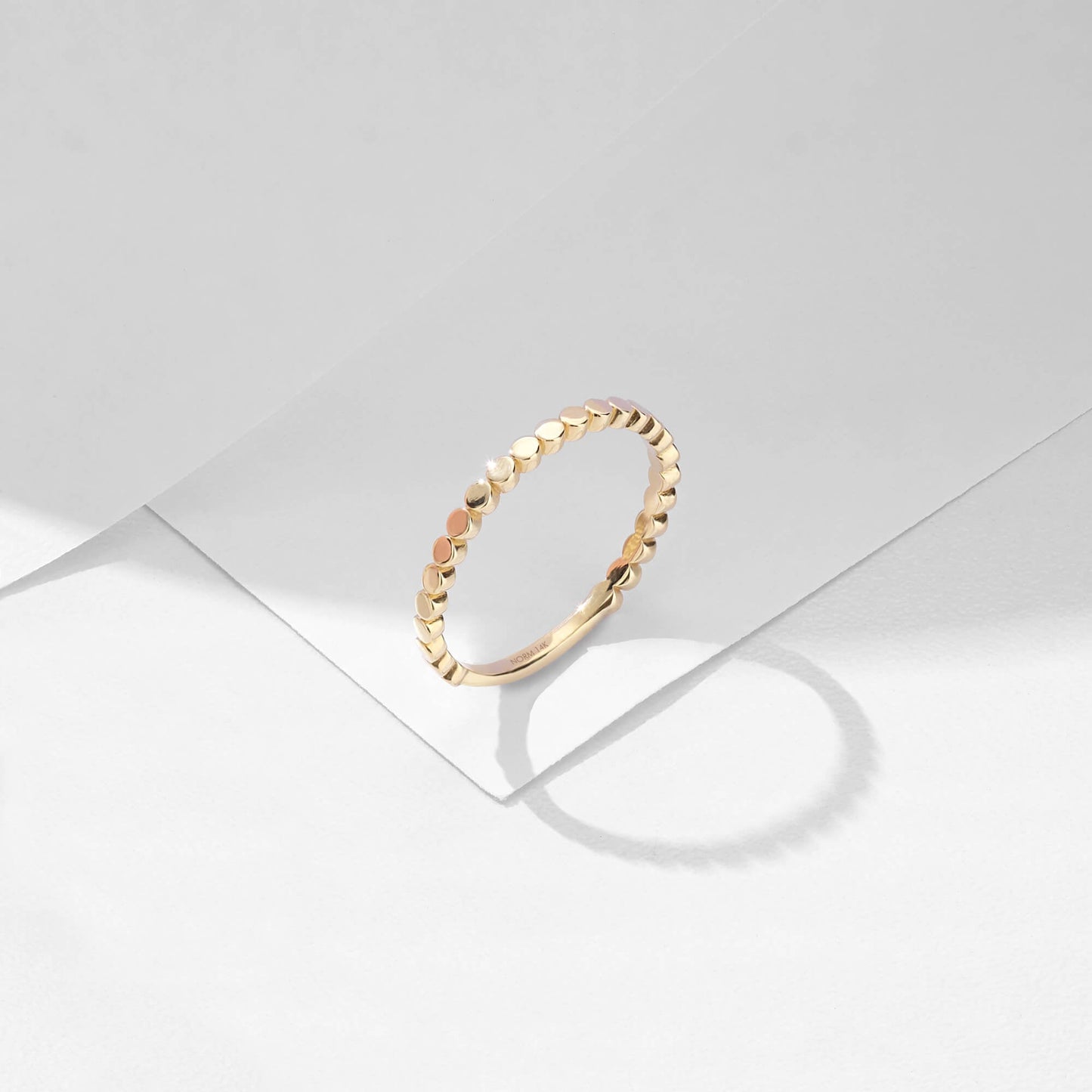 Bezel Dot Ring in Gold