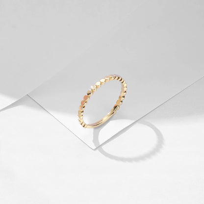 Bezel Dot Ring in Gold