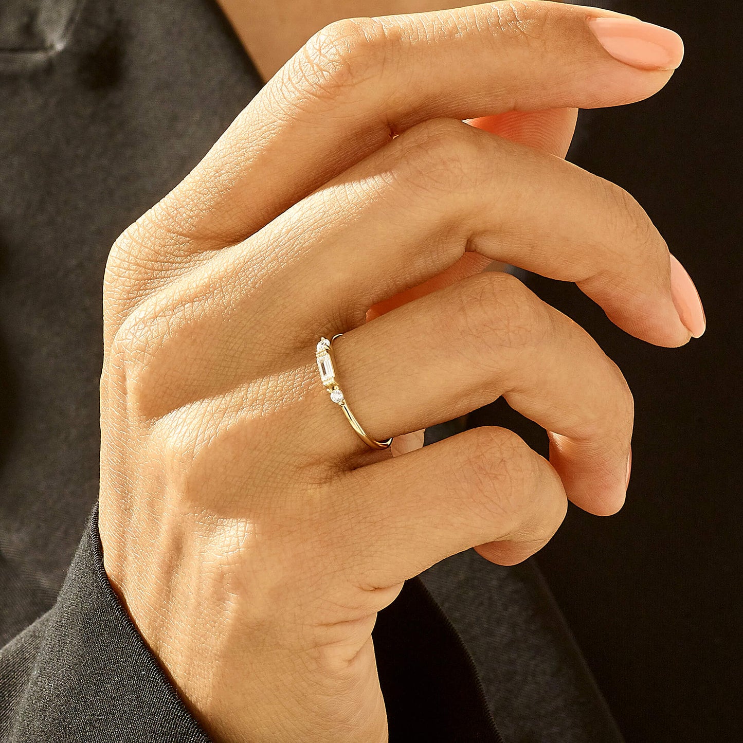 Baguette Band Ring in Gold