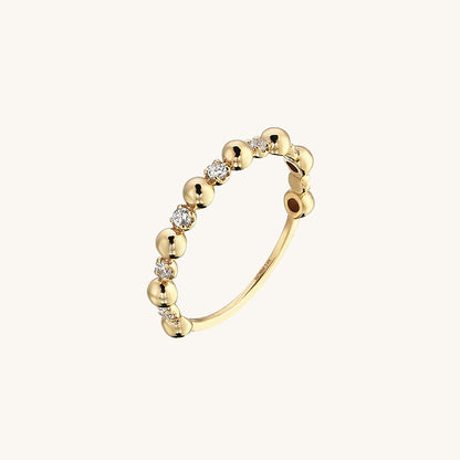 Bold Bead Ring in Gold