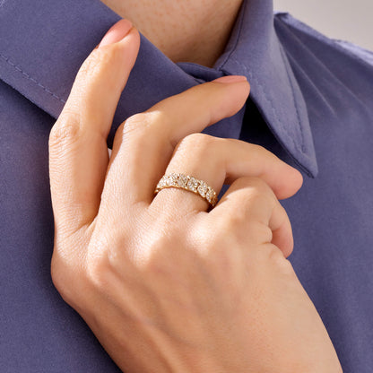 Bold Cuban Links Ring in Gold