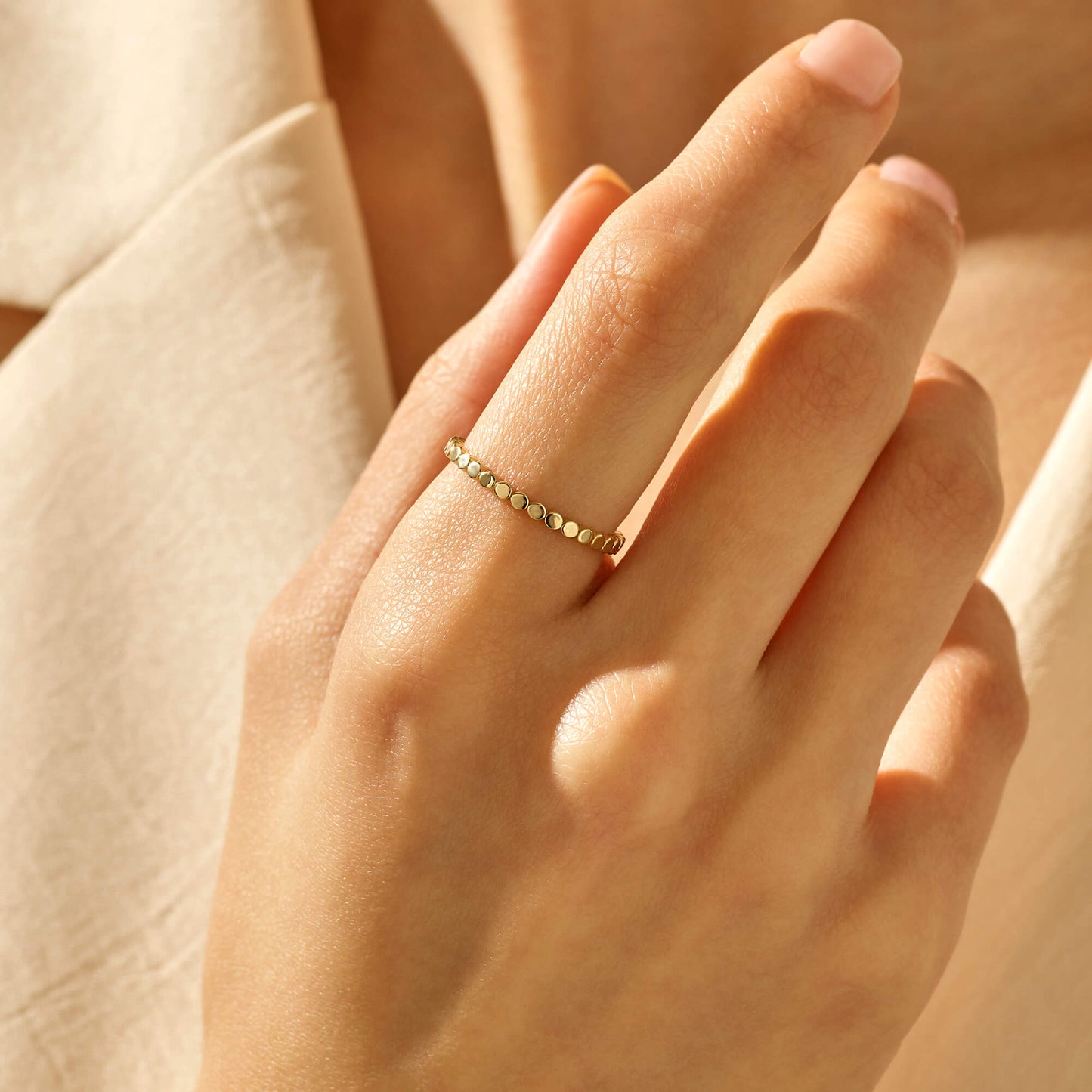 Bold Dot Ring in Gold