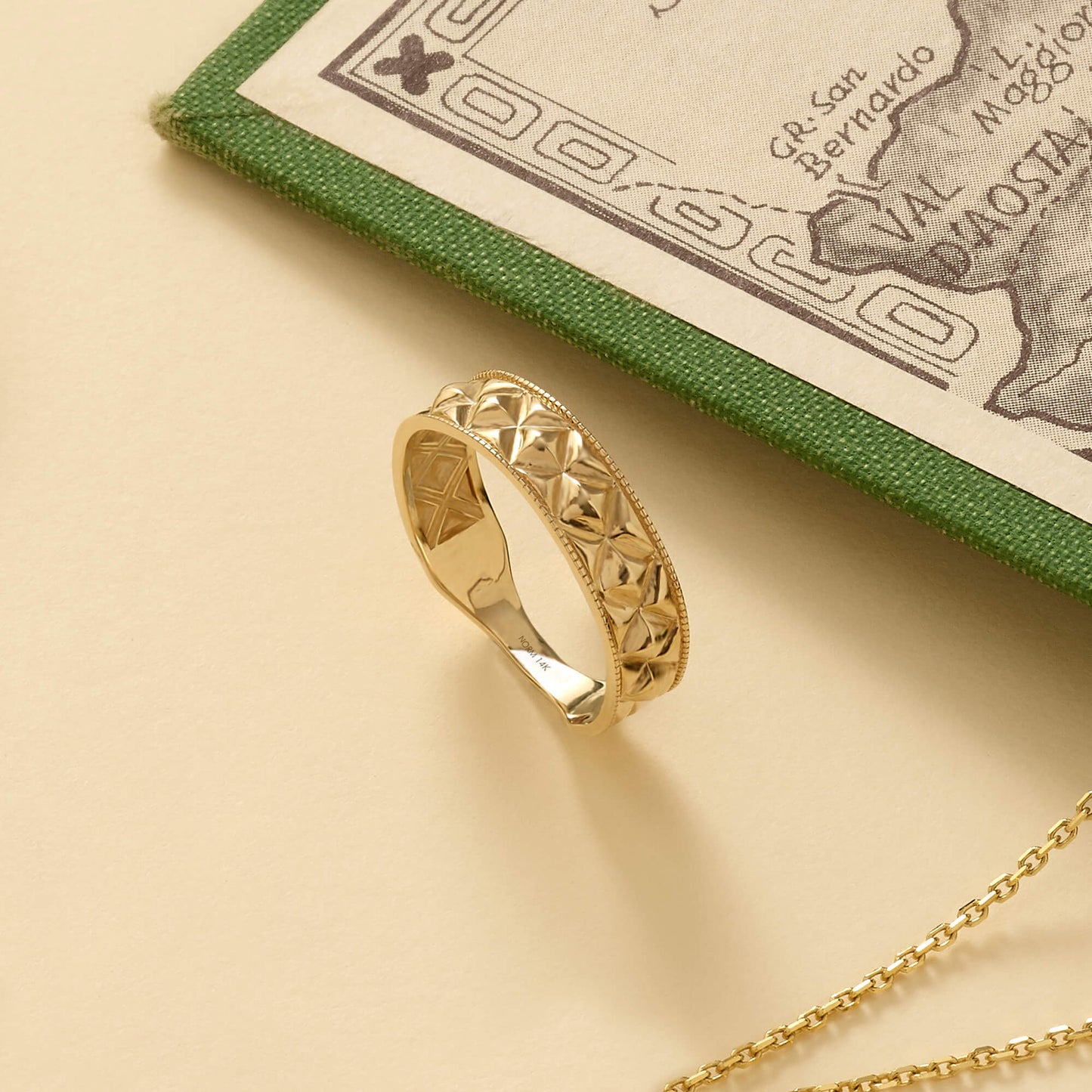 Bold Square Band Ring in Gold