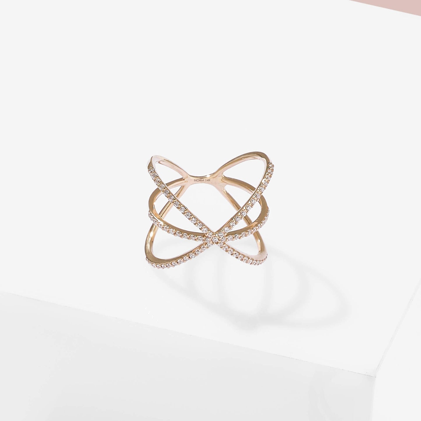 Bold X Ring in Gold