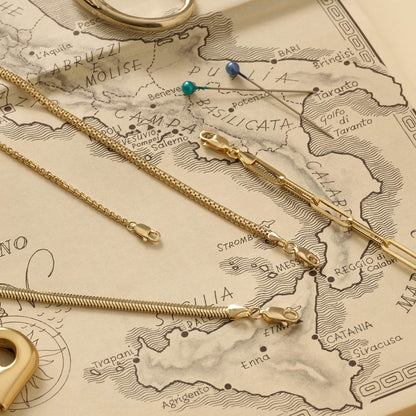 Box Chain Bracelet in Gold