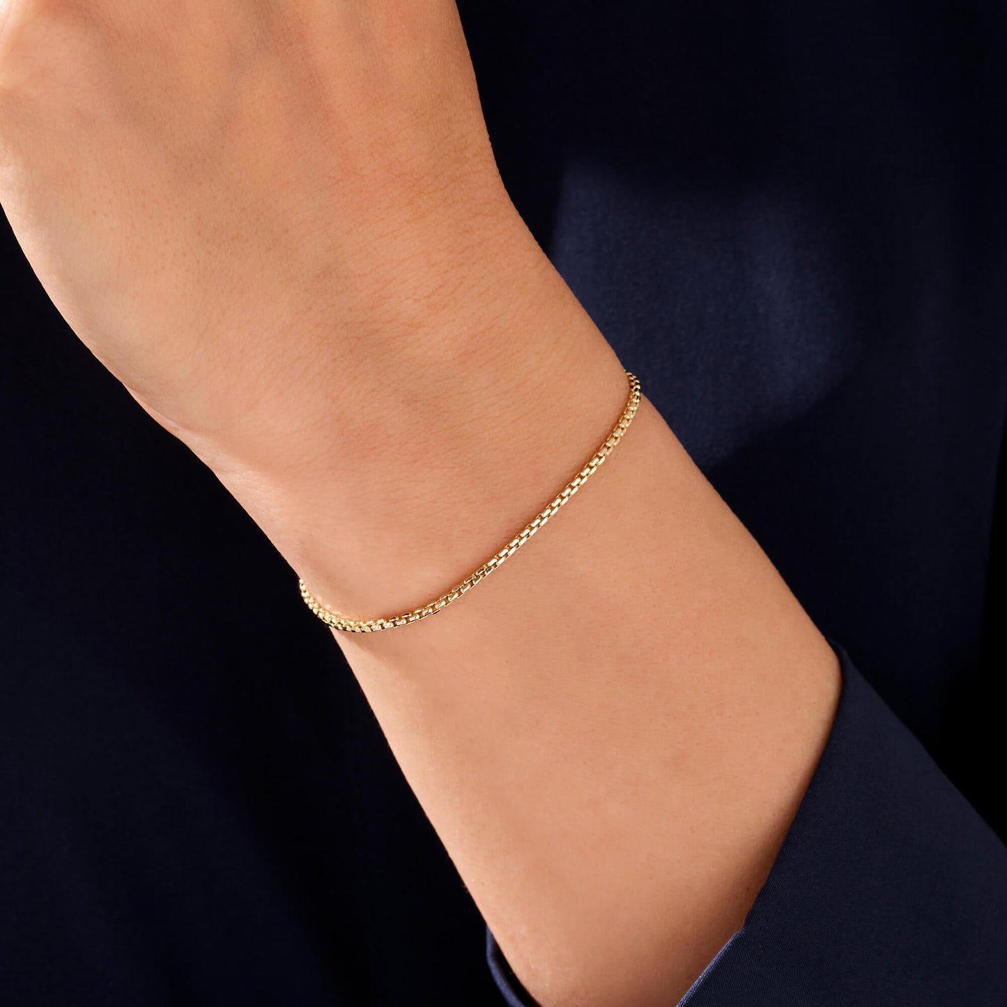 Box Chain Bracelet in Gold