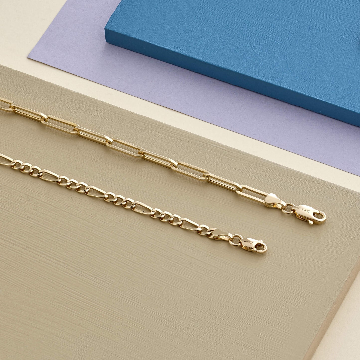 Figaro Chain Necklace in Gold