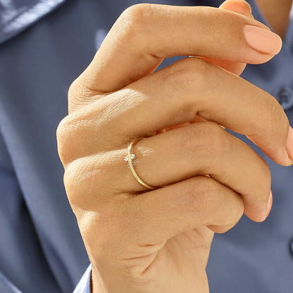 Tiny Duo Ring in Gold