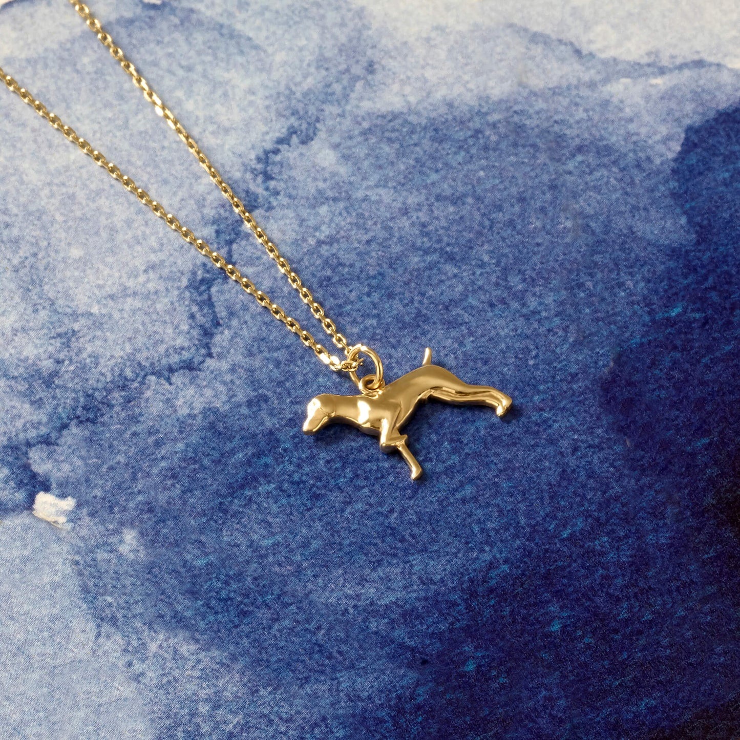 Dog Necklace in Gold