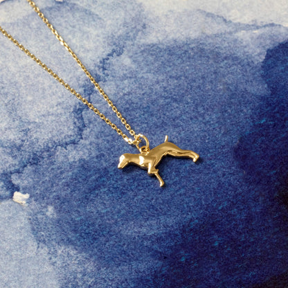 Dog Necklace in Gold