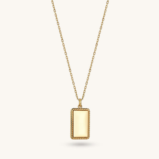 Engravable Necklace in Gold
