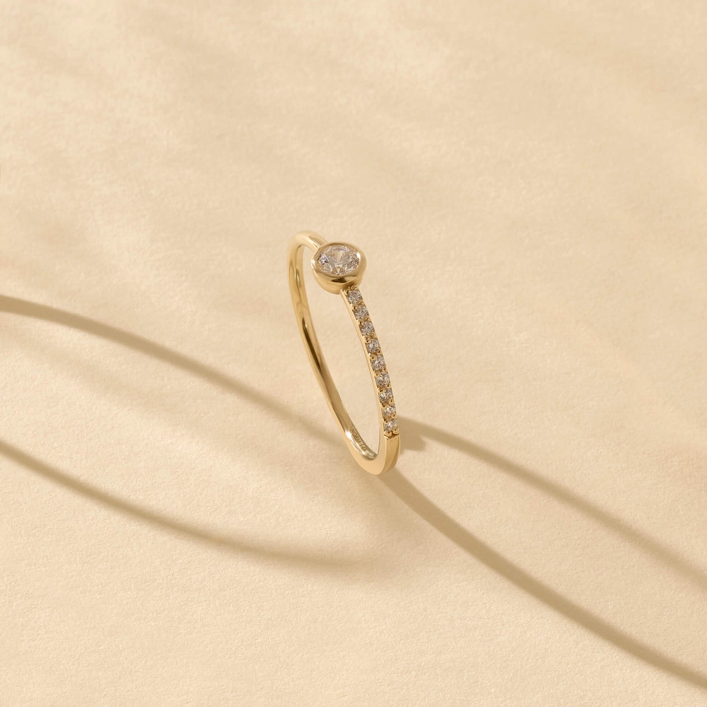 Eternity Solitaire Ring in Gold