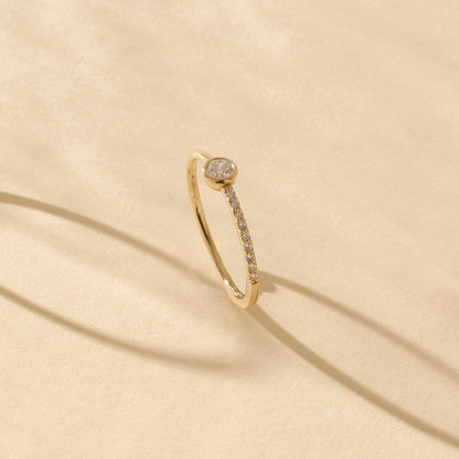 Eternity Solitaire Ring in Gold