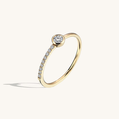 Eternity Solitaire Ring in Gold
