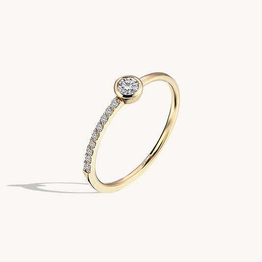 Eternity Solitaire Ring in Gold