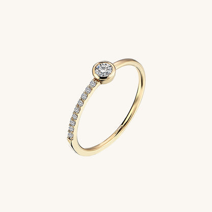 Eternity Solitaire Ring in Gold