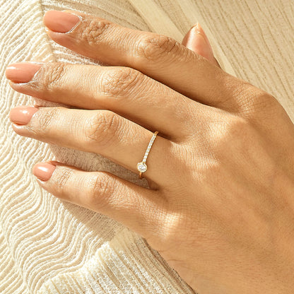 Eternity Solitaire Ring in Gold