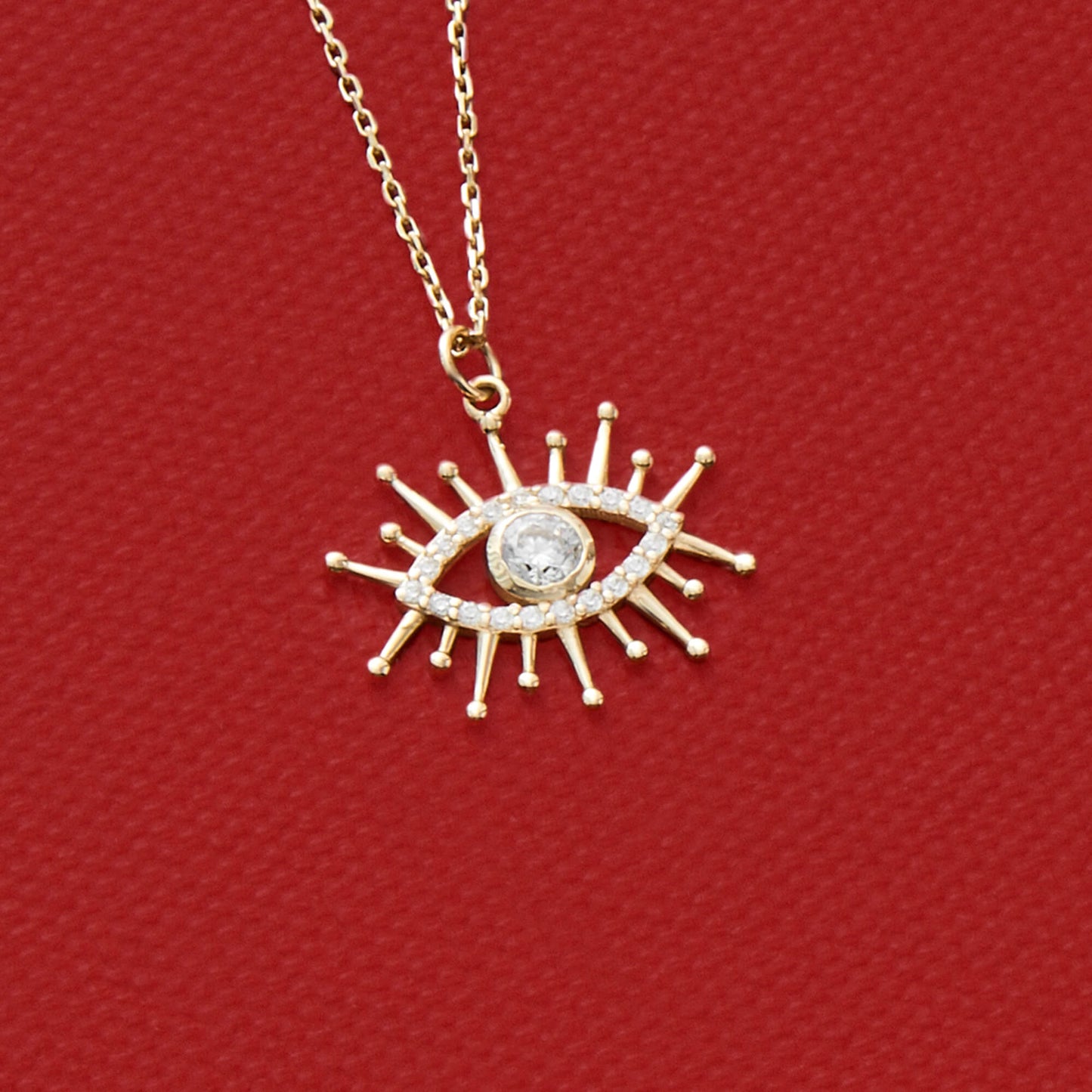 Evil Eye Necklace in Gold
