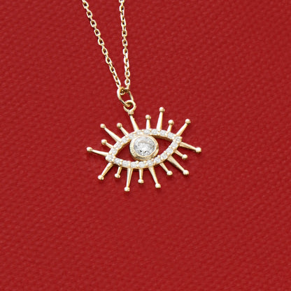 Evil Eye Necklace in Gold
