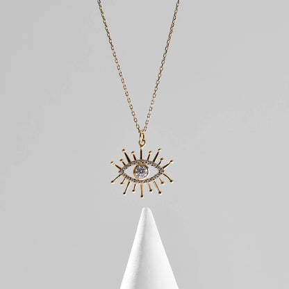 Evil Eye Necklace in Gold
