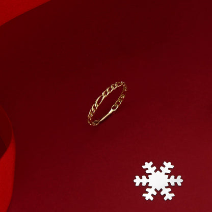 Figaro Chain Ring in Gold