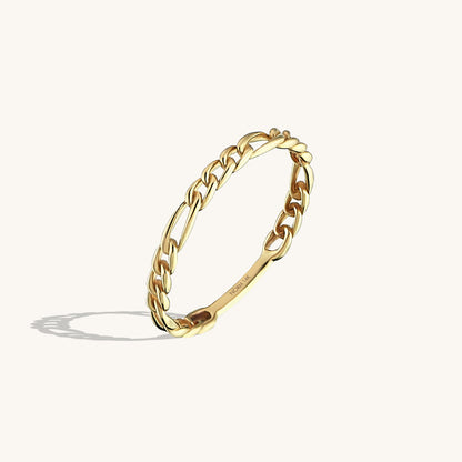 Figaro Chain Ring in Gold