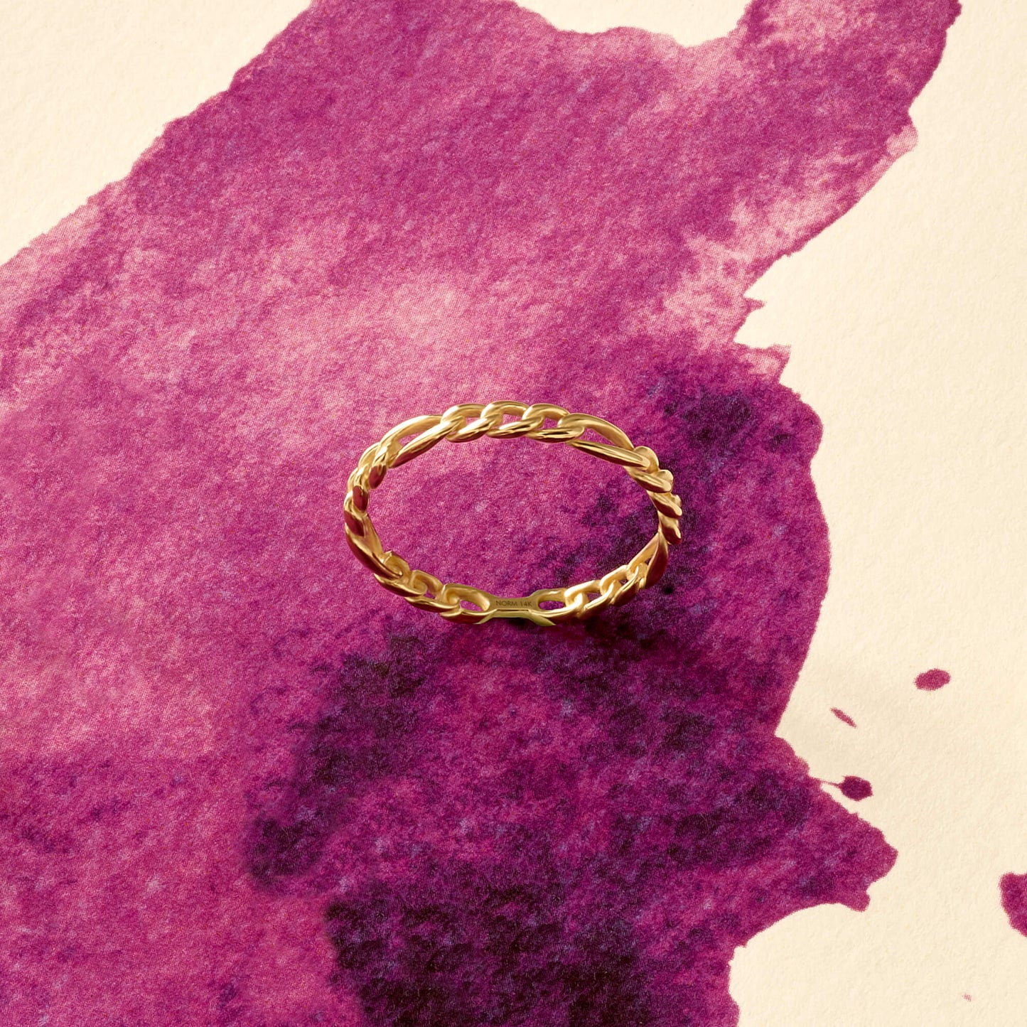 Figaro Chain Ring in Gold