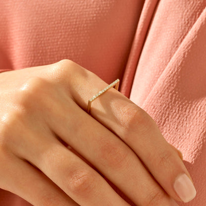 Flat Bar Ring in Gold