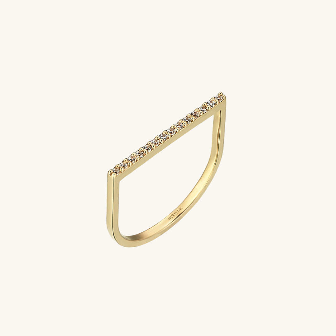 Flat Bar Ring in Gold
