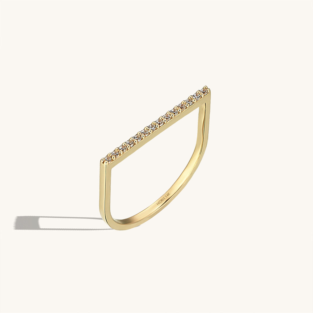 Flat Bar Ring in Gold