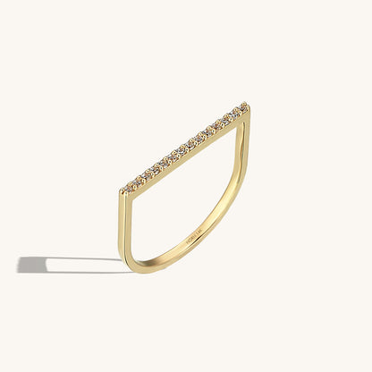 Flat Bar Ring in Gold