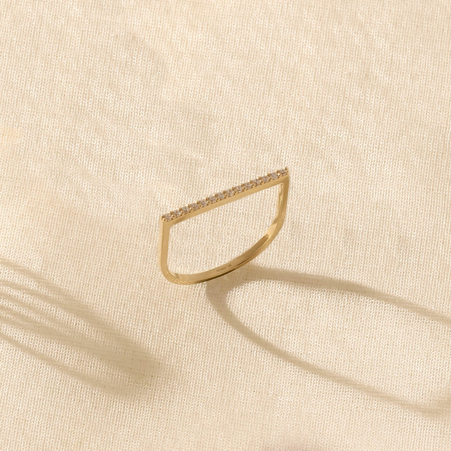 Flat Bar Ring in Gold