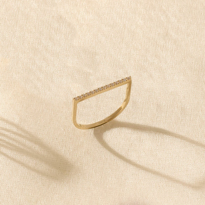Flat Bar Ring in Gold