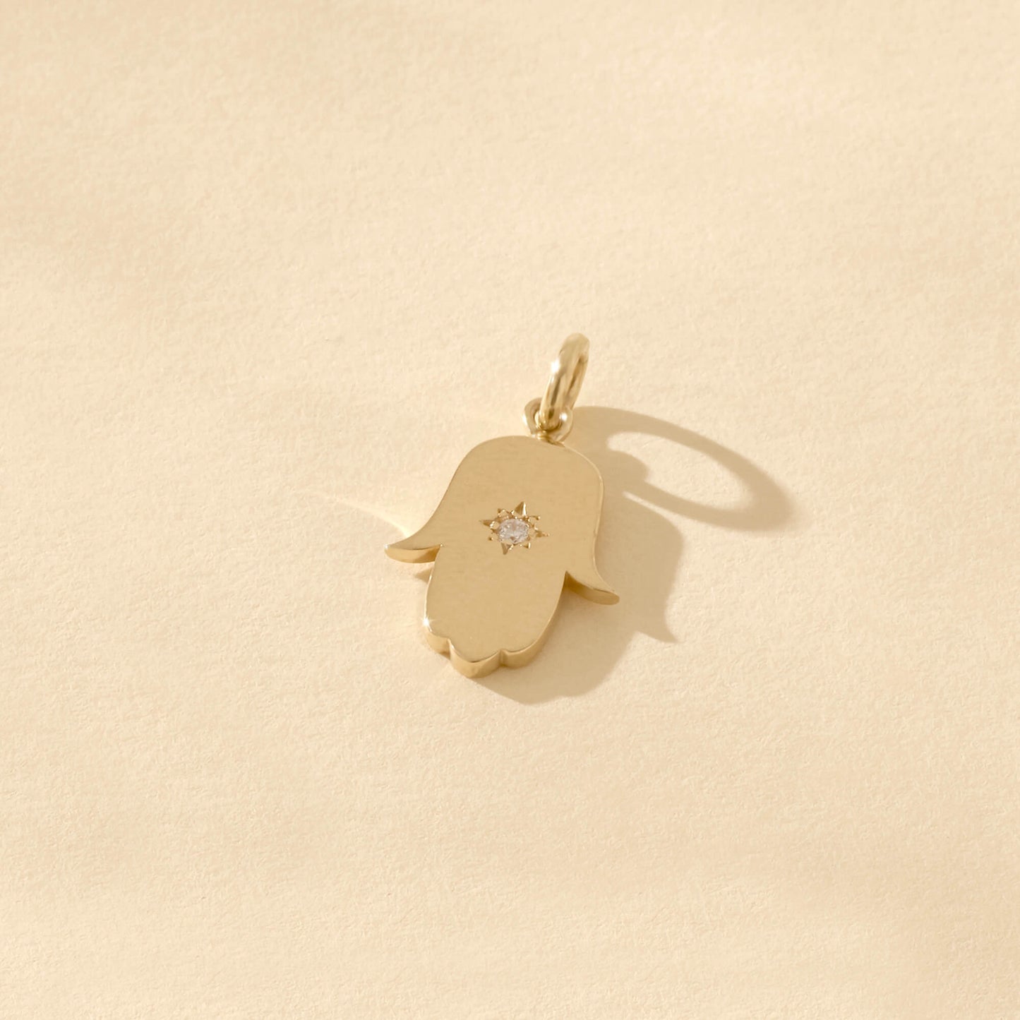 Hamsa Hand Necklace in Gold