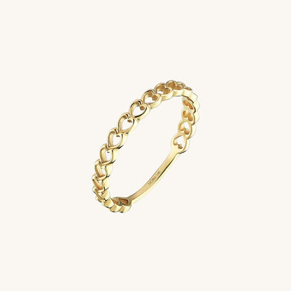 Heart Infinity Ring in Gold